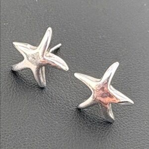 Sterling silver starfish earrings 925